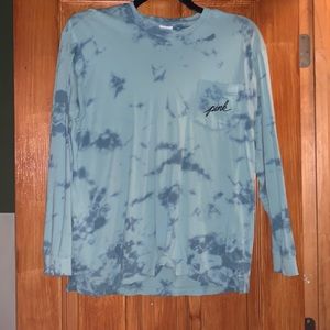 PINK bluish greenish long sleeve tie dye Shirt!